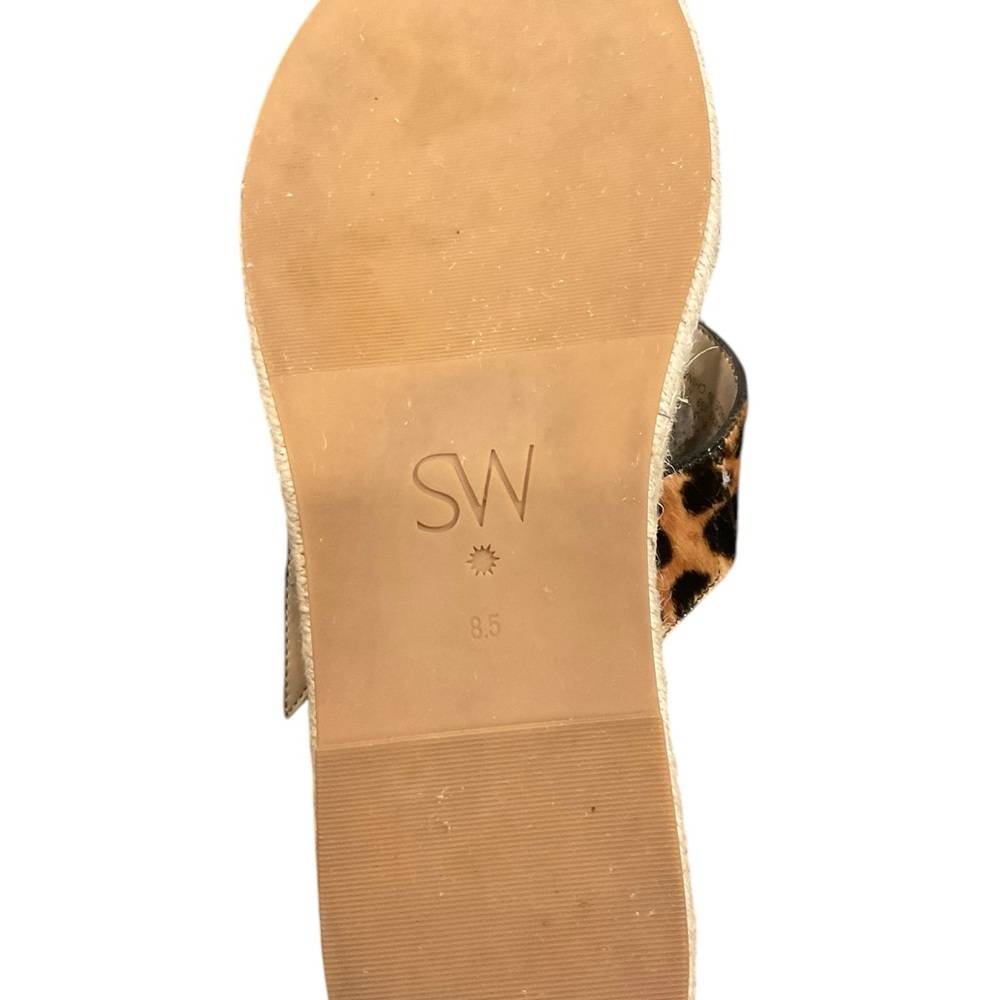 Stuart Weitzman Women’s Ponyhair Animal Print Espadrilles Flat Women's Size: 8.5 - Picture 9 of 10